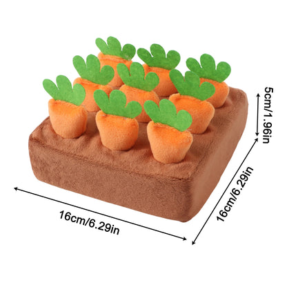 Snuffle Mat for Dogs Interactive Toy with 9 Carrots Foraging Mat for Mental Exercise Boredom Reduction Crate Training Alone Time