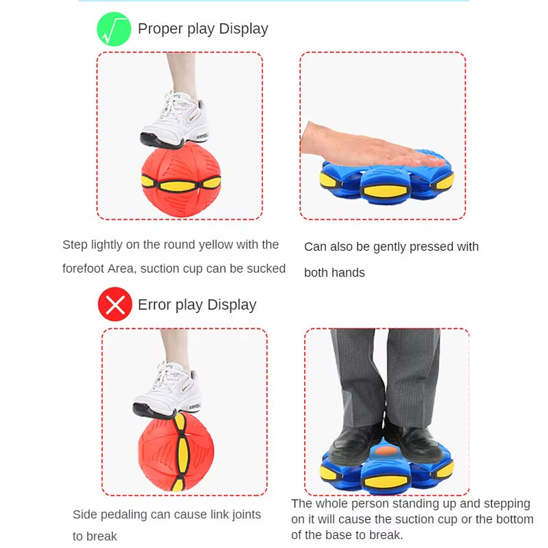Pet Flying Saucer Ball Magic Outdoor Throw Disc Ball for Kids and Dog Interactive Pet Training Sports Game Supplies UFO Pets Toy