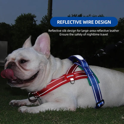 Y-Shaped Harness/Dog Leash, Vest-Style Protection, Soft and Breathable, Won'T Constrict the Neck, Leash for Small to Medium-Sized Dogs, Anti-Pull Design, Reflective, Suitable for All Sizes.