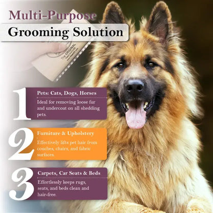 Sleekez Original Grooming Tool, Patented Wooden Deshedding Brush for Dogs/Cats/Horses Shedding Cat Comb Pet Hair Removal Tool Lice Portable Roller