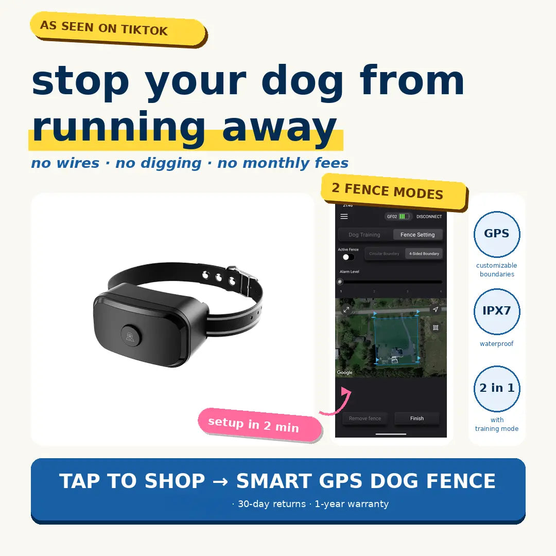 Gf02E-Gps Dog Fence, Wireless Dog Fence with No Subscription, Virtual Dog Containment System with Customizable Boundary, 2-In-1 Training Collar, Waterproof & Rechargeable for Medium Large Dogs Outdoorfun