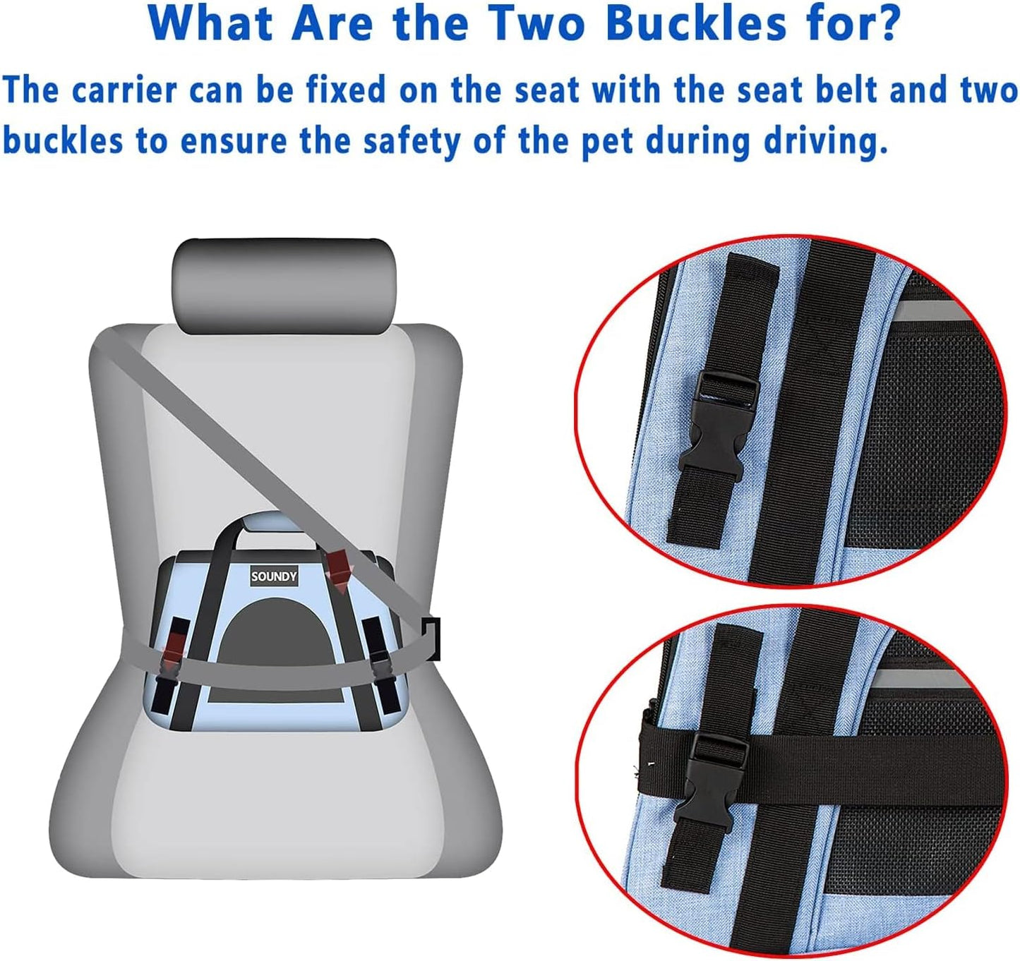 Pet Carrier for Cat and Dog, Portable Folding Pet Carrier Airline Approved, Suitable for Small Dogs, Puppies, and Medium-Sized Cats (Grey with Bowl)