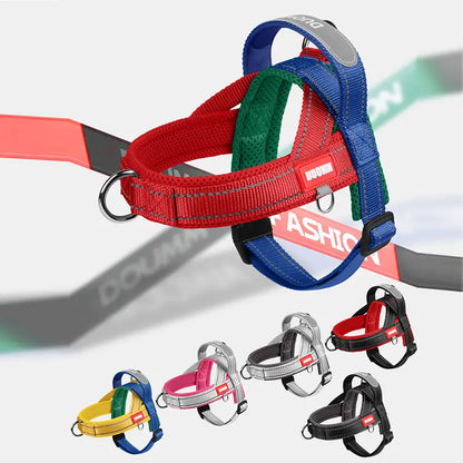 Y-Shaped Harness/Dog Leash, Vest-Style Protection, Soft and Breathable, Won'T Constrict the Neck, Leash for Small to Medium-Sized Dogs, Anti-Pull Design, Reflective, Suitable for All Sizes.