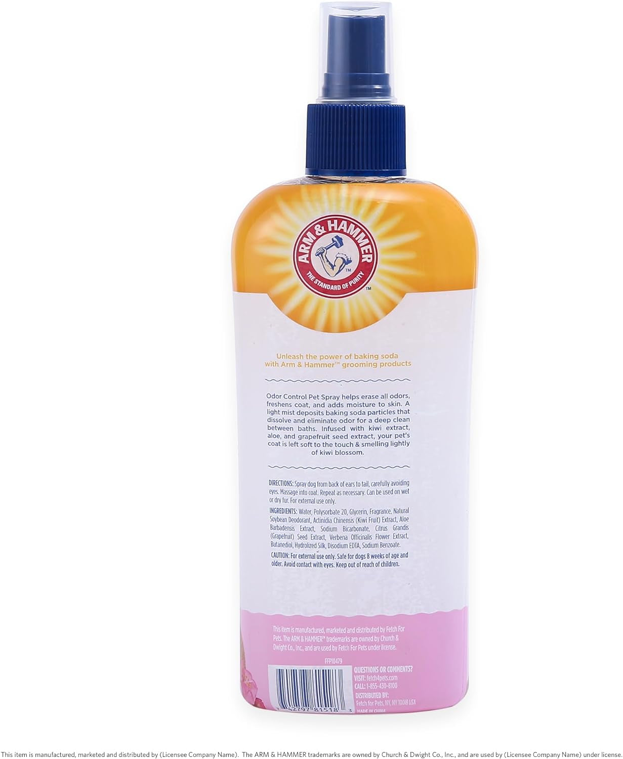 for Pets Super Deodorizing Dog Spray with Baking Soda for Odor Control, Freshens Coat between Baths, Ph Balanced Formula for Dogs, 8 Fl Oz