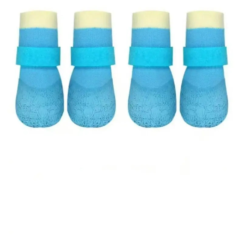 Seasonal Pet Puppy Shoes Waterproof Socks for Dogs, Silicone Rain Boots Anti-Slip Wear-Resistant Outdoor Sports outside Dog Foot Covers Paws Pad, 4 Pairs Set