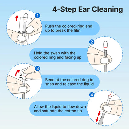 Pawfirst Pet Ear Cleaning Cotton Swabs 100 Pack, Individually Wrapped Break-To-Release Ear Swabs, Earwax & Odor Remover for Dogs & Cats, Aloe, Witch Hazel & Chamomile Formula